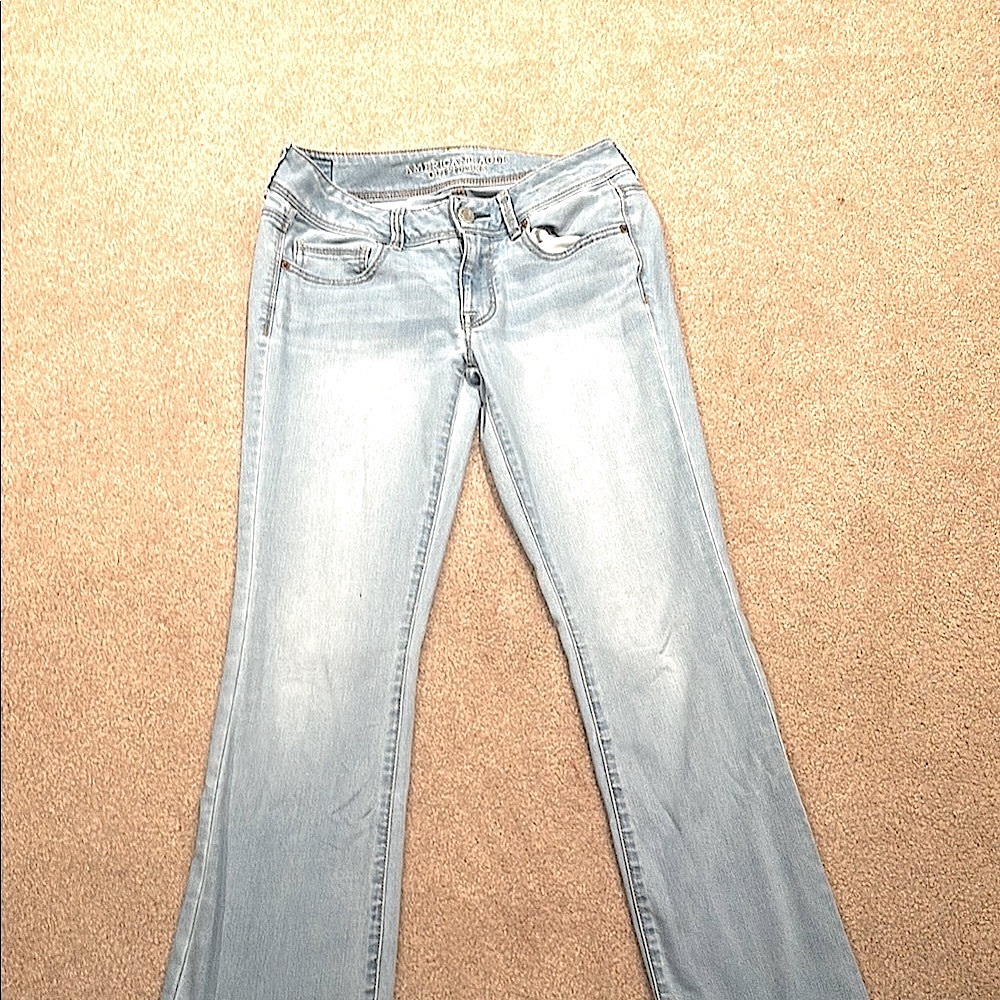 American Eagle Outfitters Blue Flare Wide Leg Jeans